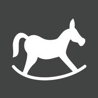 icône inversée de glyphe de cheval à bascule vecteur