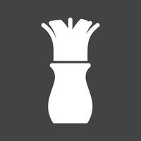 icône inversée de glyphe de blaireau vecteur