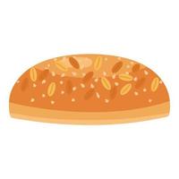 vecteur de dessin animé d'icône de pain de burger de noix. hamburger au fromage