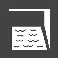 icône inversée de glyphe de piscine vecteur