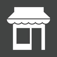icône inversée du glyphe de la boutique vecteur