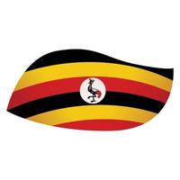 vecteur de dessin animé icône logo ouganda. le jour de l'indépendance