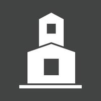 icône inversée du glyphe du temple vecteur
