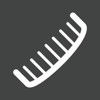 icône inversée de glyphe de peigne épais vecteur