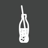 icône inversée de glyphe de boisson froide vecteur