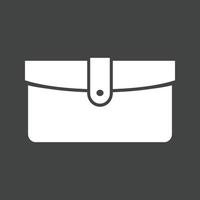 icône inversée de glyphe de portefeuille vecteur