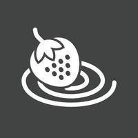 icône inversée de glyphe de rouleau suisse crème vecteur