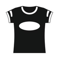 icône de modèle de t-shirt noir, style simple vecteur