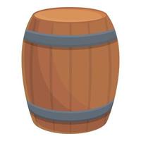 vecteur de dessin animé d'icône de baril de bois de boisson. vin fromage