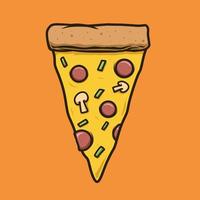 une tranche de pizza illustration vecteur