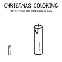 Livre d'activités de coloriage de Noël pour les enfants de moins de 3 ans vecteur