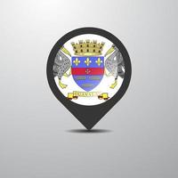 broche de la carte de saint barthélemy vecteur