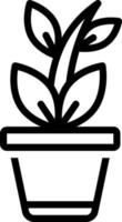 icône de ligne pour plante vecteur