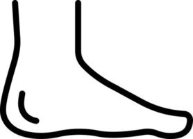 icône de ligne pour pied vecteur