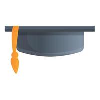 icône de chapeau de graduation de diplôme, style cartoon vecteur