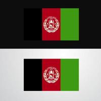 conception de bannière de drapeau afghanistan vecteur