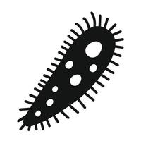 icône simple virus noir vecteur