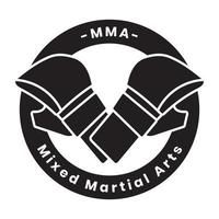 arts martiaux mixtes ou logo vectoriel mma pour les applications ou le site Web