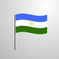 drapeau agitant le bashkortostan vecteur