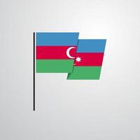 vecteur de conception de drapeau azerbaïdjanais
