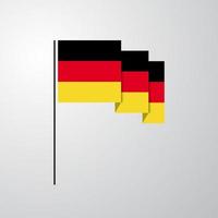 allemagne agitant le drapeau fond créatif vecteur