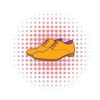 icône de chaussures pour hommes, style bande dessinée vecteur