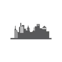 illustration de skyline de la ville moderne au design plat vecteur