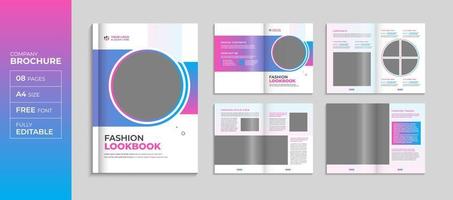 conception de modèle de brochure de catalogue de lookbook de mode moderne mise en page de brochure de catalogue de produits d'entreprise vecteur