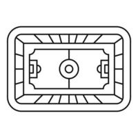 icône de terrain de football supérieur, style de contour vecteur