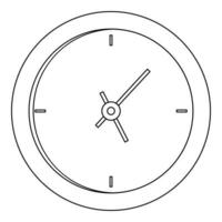 icône d'horloge suspendue, style de contour. vecteur