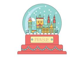 Vecteur Prague Snow Globe