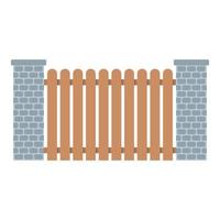icône de clôture de ville, style plat. vecteur