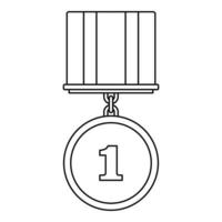 Médaille icône vecteur fine ligne