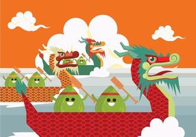 Dragon Boat Racing Vector