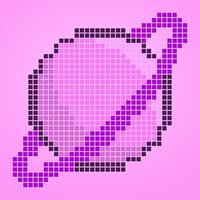 planète violette pixel art illustration vectorielle clip art vecteur