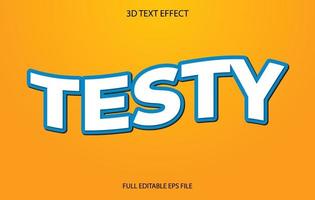 modèle d'effet de texte modifiable 3d testy, style d'effet de texte vecteur