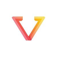 lettre v logo dégradé style coloré pour les affaires de l'entreprise ou la marque personnelle vecteur