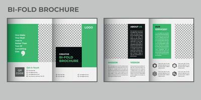 conception de modèle de brochure d'entreprise modifiable à deux volets pour les entreprises vecteur