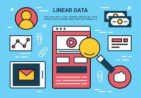 Flat Line gratuit marketing Vector Elements