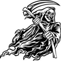 silhouette grim reaper horreur clipart illustrations vectorielles pour votre logo de travail, t-shirt de marchandise de mascotte, autocollants et conceptions d'étiquettes, affiche, cartes de voeux publicité entreprise ou marques. vecteur