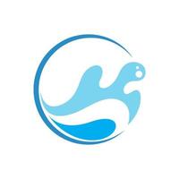 icône du logo de la vague de la mer vecteur