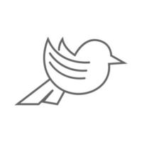 création d'icône logo oiseau vecteur