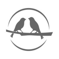 création d'icône logo oiseau vecteur