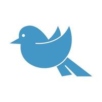 création d'icône logo oiseau vecteur