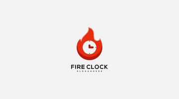 horloge d'incendie icône élément de conception de logo vectoriel