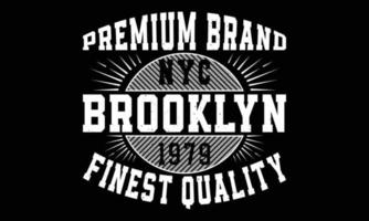 illustration de typographie de brooklyn et design coloré, conception de typographie de brooklyn vecteur