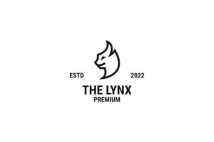 tête de lynx logo design illustration vectorielle idée vecteur