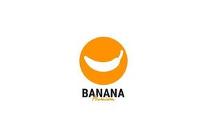 illustration de modèle de conception de vecteur de logo de banane plate