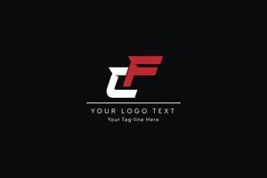 création de logo de lettre cf. illustration vectorielle d'icône de lettres cf modernes créatives. vecteur