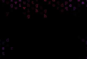 disposition vectorielle violet foncé avec alphabet latin. vecteur